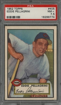 1952 Topps #405 Eddie Pellagrini - PSA NM+ 7.5